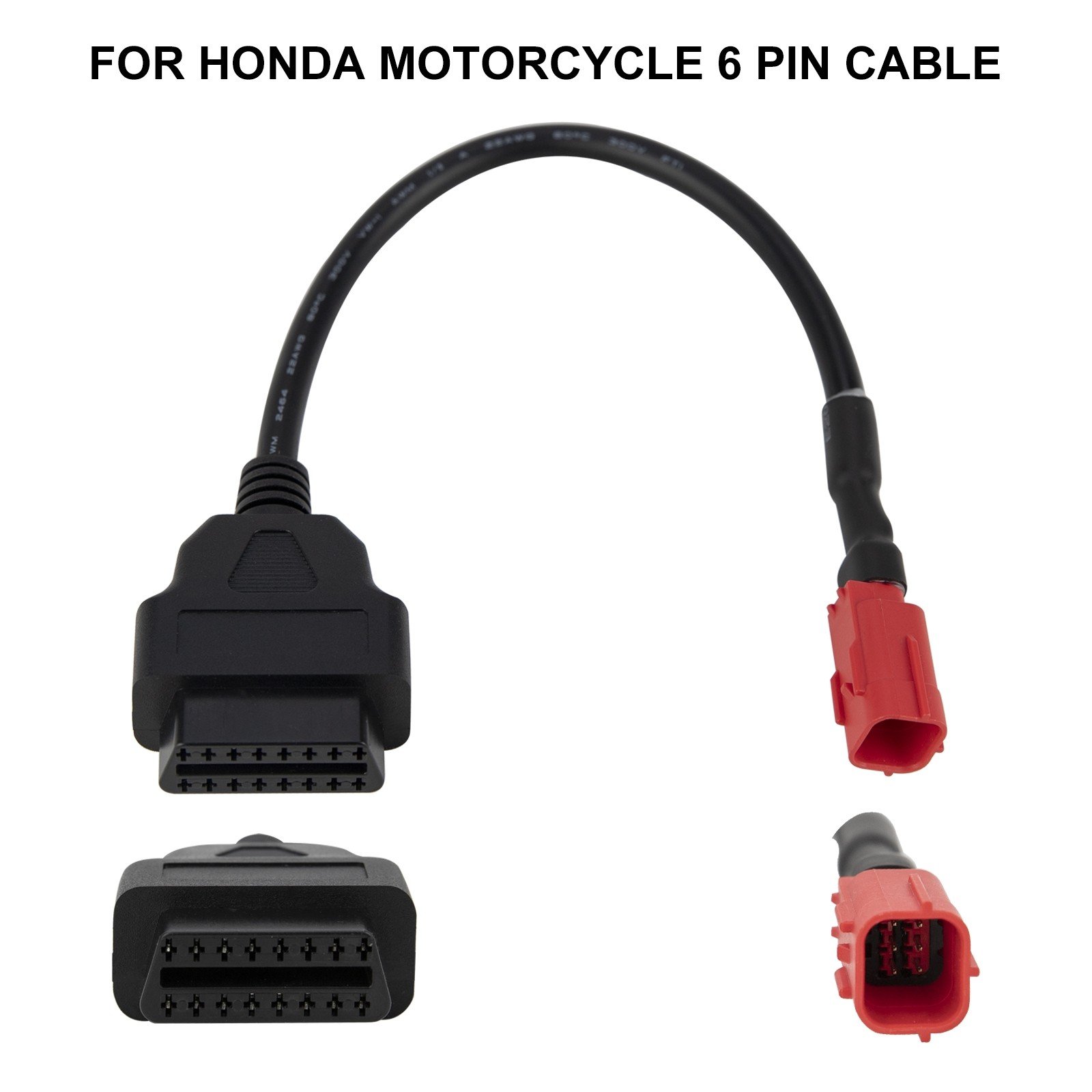 OBD2 Motorcycle Cable For Honda 6 Pin Plug Diagnostic Cable to 16