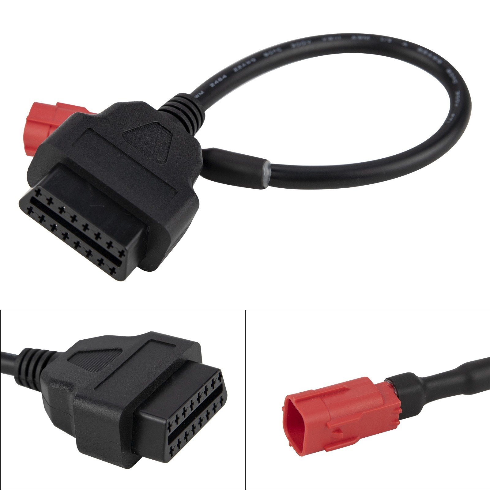 Aleko Obd2 6 Pin Connector To 16pin Diagnostic Adapter Cable