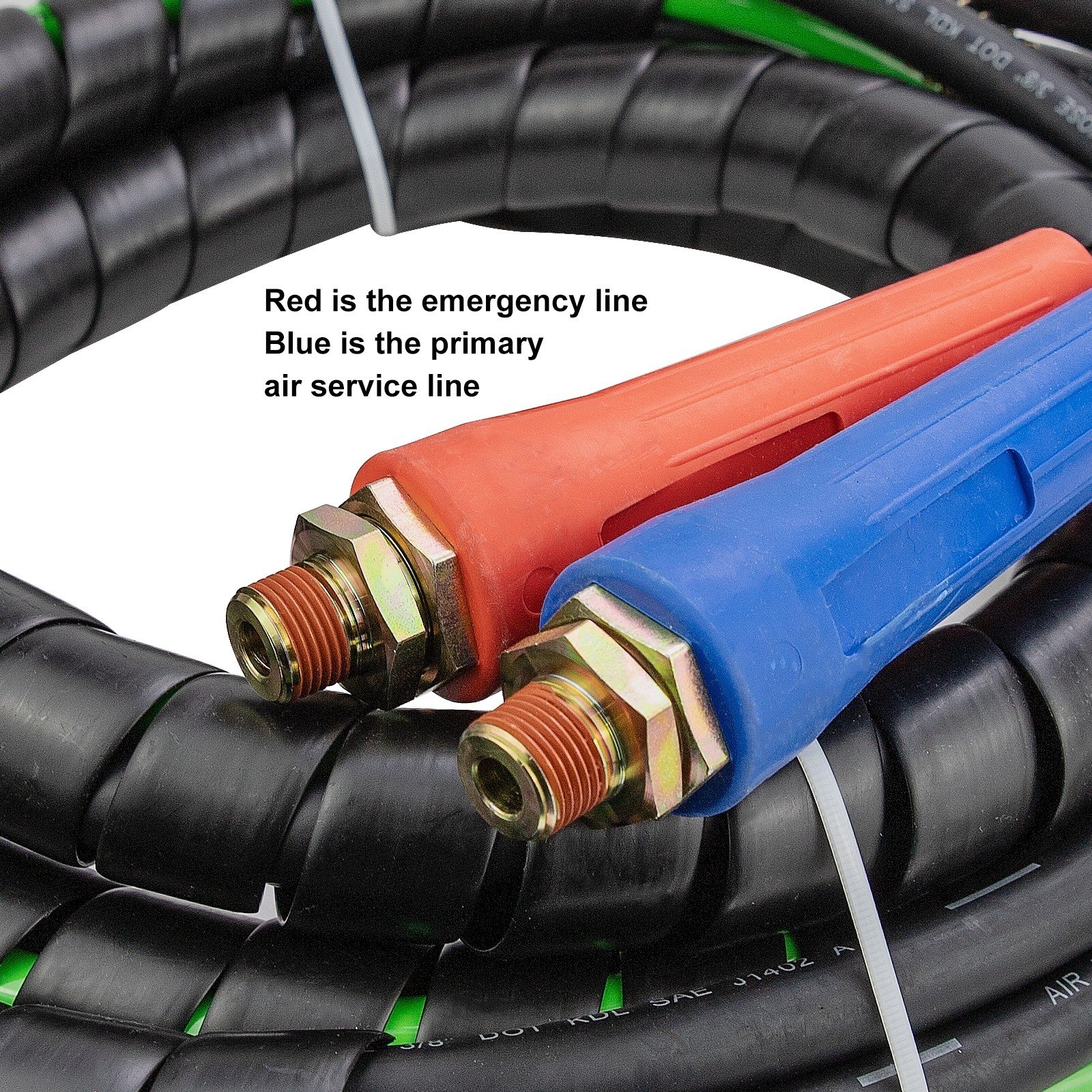 Voilamart 12Ft 3 in 1 ABS & Power Air Line Hose Wrap Set 7 Way