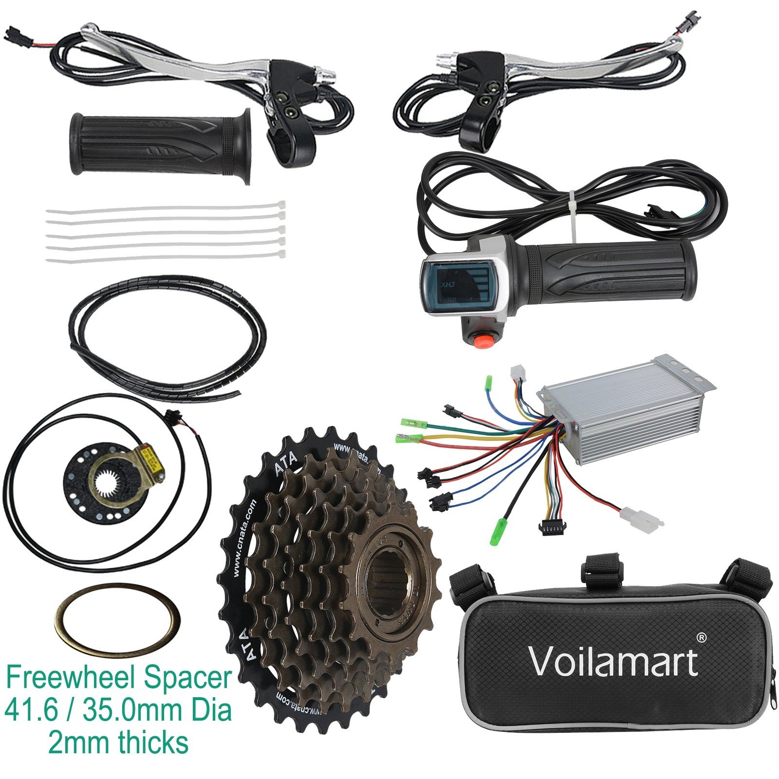 Voilamart 48V 1500W Rear Electric Bike Conversion Kit Ebike Hub Motor ...