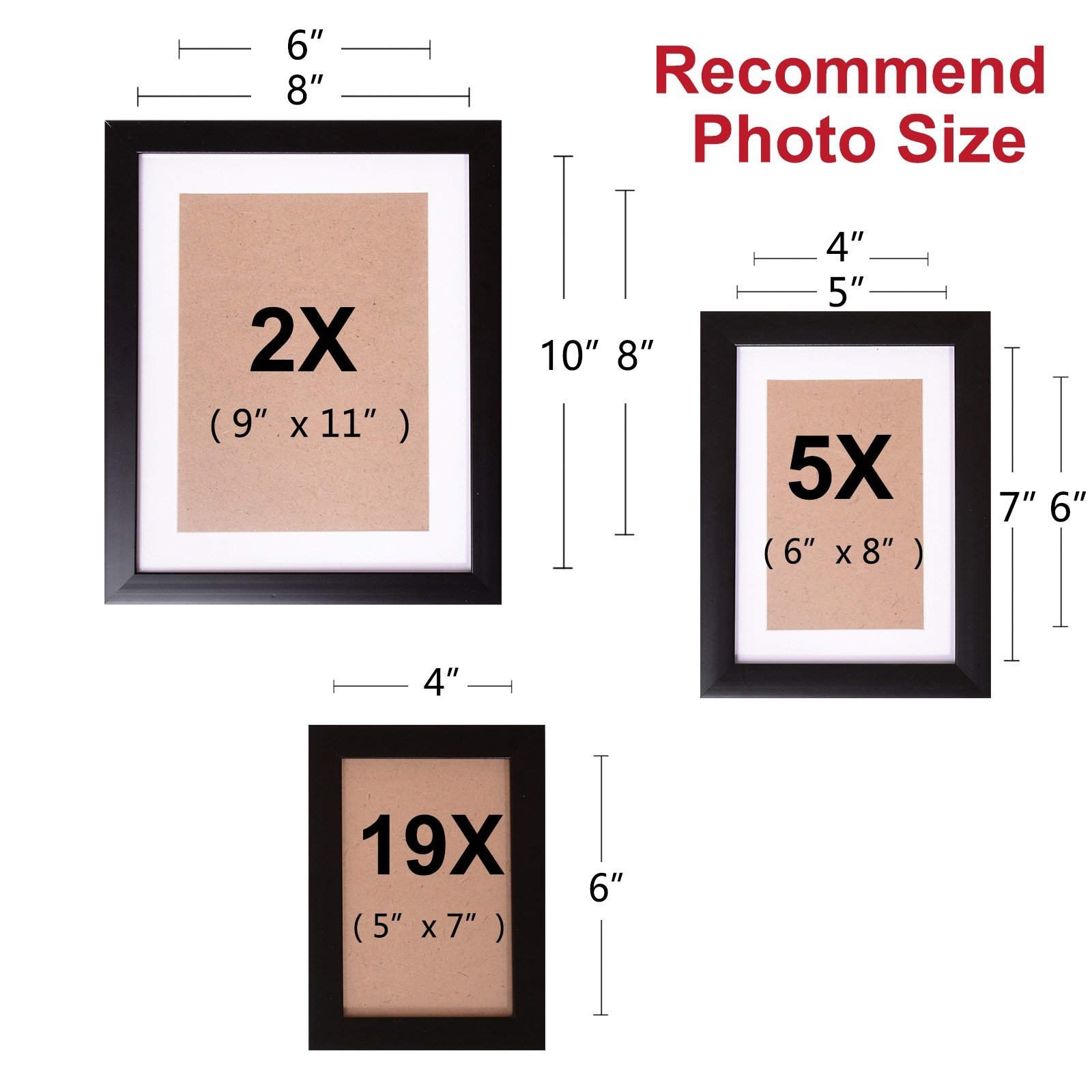 Voilamart Picture Frames Set of 26, Multi Pack Photo Frame Set Wall ...