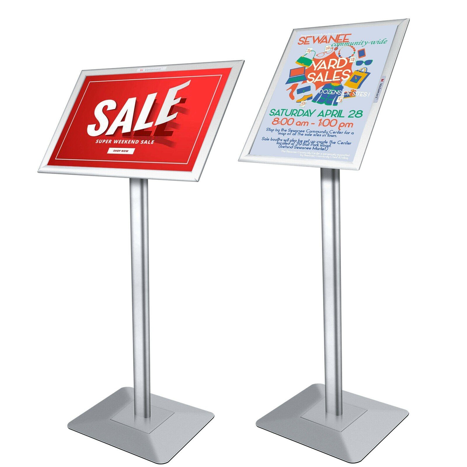 A3 Sign Floor Stand (Heavy Duty Base) Frame Poster Stand Display Stands  BLACK