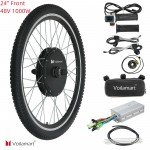 Voilamart 24IN Electric Bicycle 48V 1000W Front 100MM Hub Motor Wheel Conversion Kit 1KW Turn Pedal Bike into Ebike for adults (Battery Not Included)