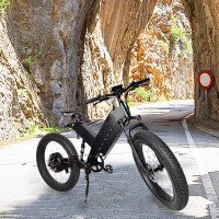 Voilamart Steel Electric Bike Frame 170mm Rear Dropout with Rear Shock Absorption, for 48V 3000W-5000W Stealth Bomber Frame