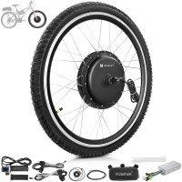 Voilamart 27.5" 48V Electric Bicycle Conversion Kit 100 Front Hub Motor Wheel Kit E-Bike Conversion Kit with Intelligent Controller PAS System (EBV-27I1000WFNA)