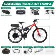 Voilamart Electric Bicycle Conversion Kit 48V 1000W Ebike 26" 135mm Rear Hub Motor Wheel Kit E-Bike Conversion Kit for Turn Pedal Bike into Ebike